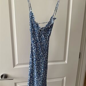 Floral Blue Spaghetti Strap Romper